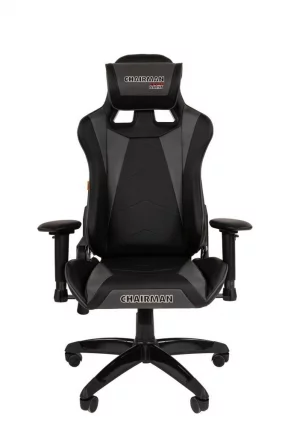 Кресло геймерское CHAIRMAN GAME 44 Черный-серый_1