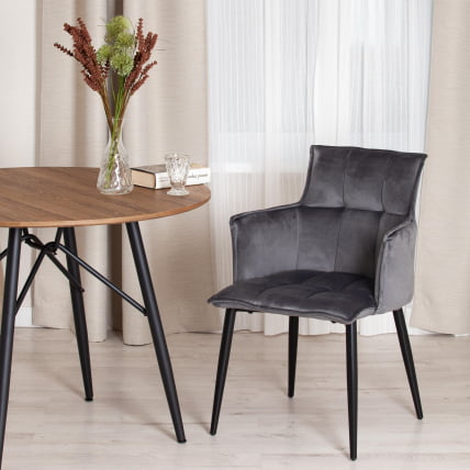 Кресло SASKIA (mod. 8283) металл/ткань, 55 х 61 х 85см, серый (G-062-40)/черный_6