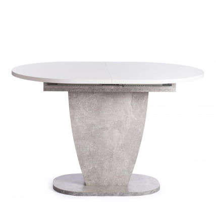 Стол обеденный SATURN ЛДСП, 120-160x80x75,5 см, Бетон/Белый_1