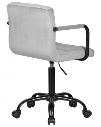Офисное кресло для персонала DOBRIN TERRY BLACK (серый велюр (MJ9-75))_3