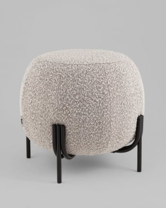 Пуф Флик new ткань букле серо-бежевый_0