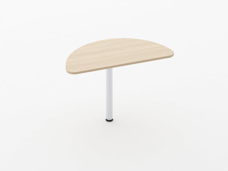 Приставка-полукруг для двух угловых столов Glassy 2.20 Бук светлый_0