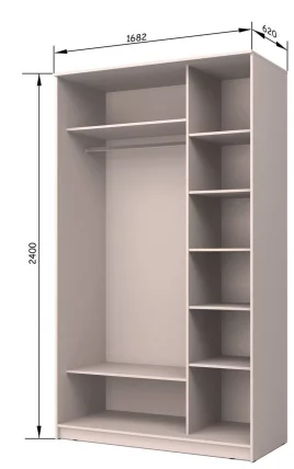Шкаф-купе Хит-24-17-77 Лондон Аруба Венге_1