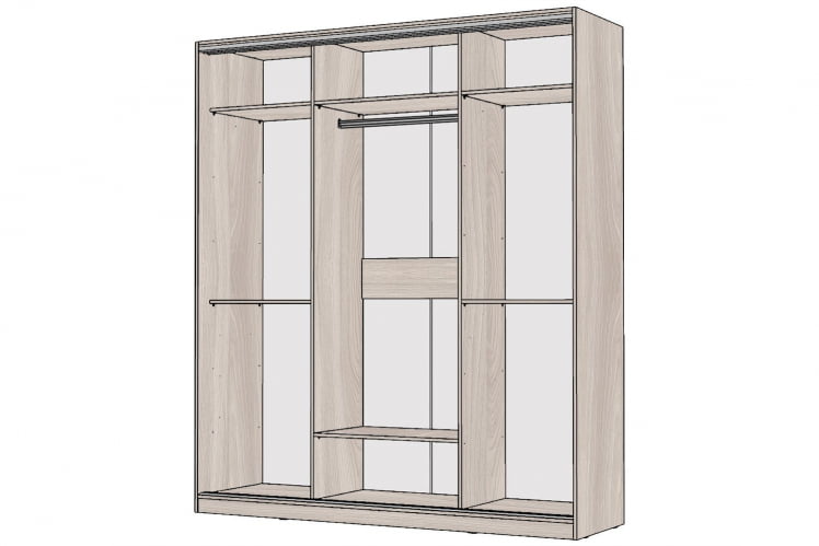 Шкаф-купе 2-х дверный Виктория 1800х584х2300, Ясень шимо светлый 18ДЛДЗДЛ-Яшс 310-1931_1