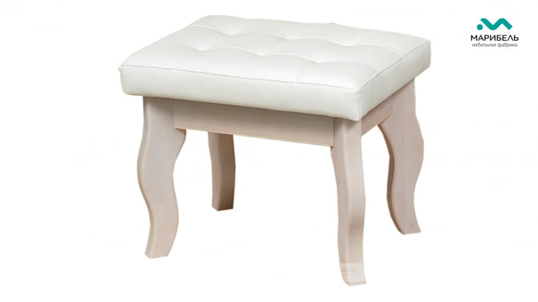 Банкетка «Болеро» 500/1 Кожа Terra 100/Дуб беленый_0