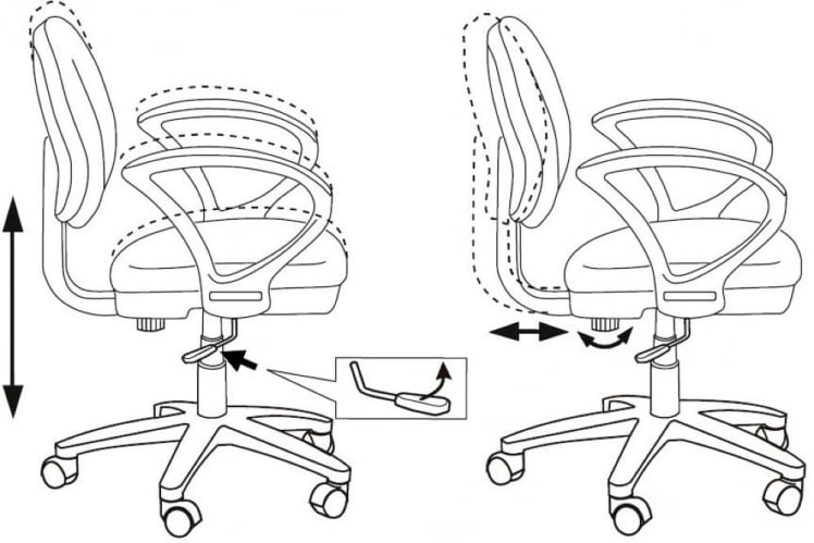Кресло детское Бюрократ KD-3/WH/ARM/STICK-PK_5