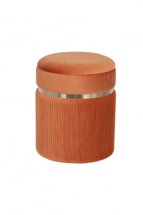 Пуф Миранда с ящиком велюр Оранжевый_1