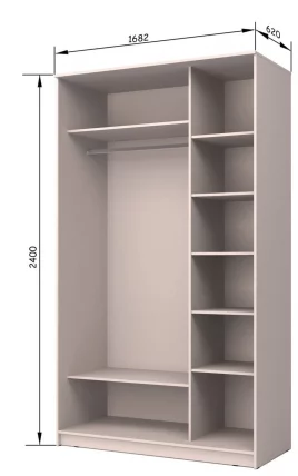 Шкаф-купе Хит-24-17-15 Дуб млечный_3