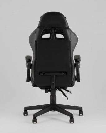 Кресло спортивное TopChairs Prophet с оттоманкой черный_4