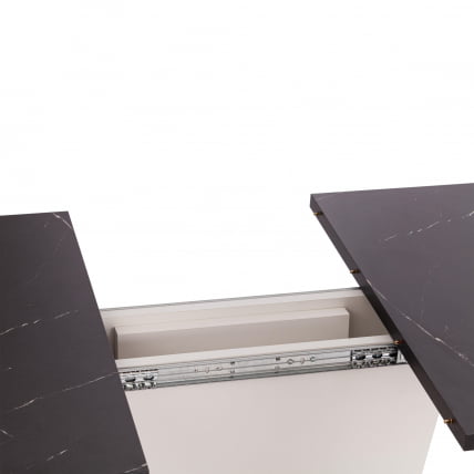 Стол обеденный GENT ЛДСП, 110-145x68,6x75,5 см, Мрамор Блэк Роял/Белый_9