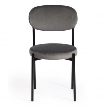 Стул REVO (mod. 7033) / 1 шт. в упаковке ткань/металл, 47х54х82 см, высота до сиденья 47 см, серый barkhat 26/черный_4