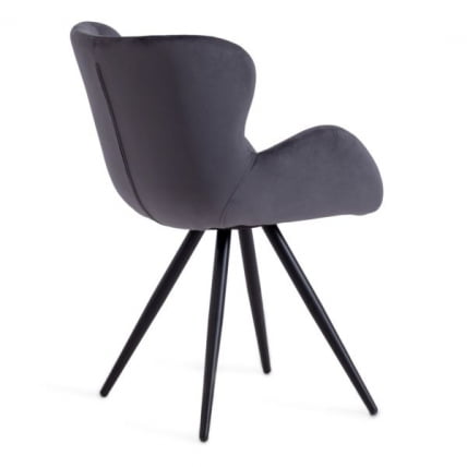 Кресло BOEING ( mod. 9120) / 1 шт. в упаковке металл/вельвет, 42x58x84.5x47см, серый (HLR 21)/черный_2