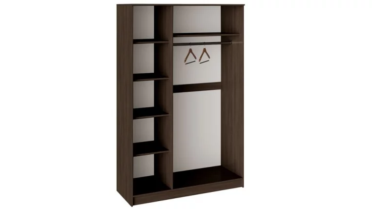 Шкаф комбинированный Мишель 05 Венге Цаво/Дуб Белфорт с рисунком_1