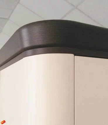 Шкаф для одежды с полками и штангой Катрин 92.13 Дуб венге Белый песок Браун вуд_3