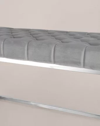 Банкетка ИНСИГНИЯ велюр Серый_3