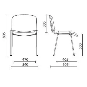 Стул для посетителей ISO BLACK (C-11)_1