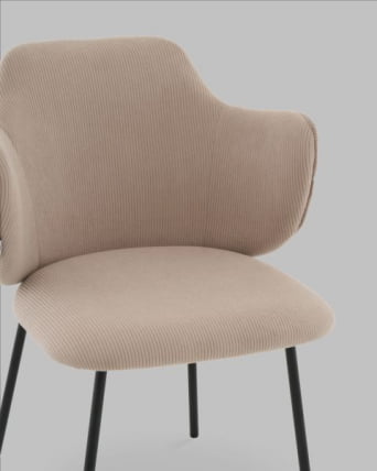 Стул Джиннет велюр бежевый_4