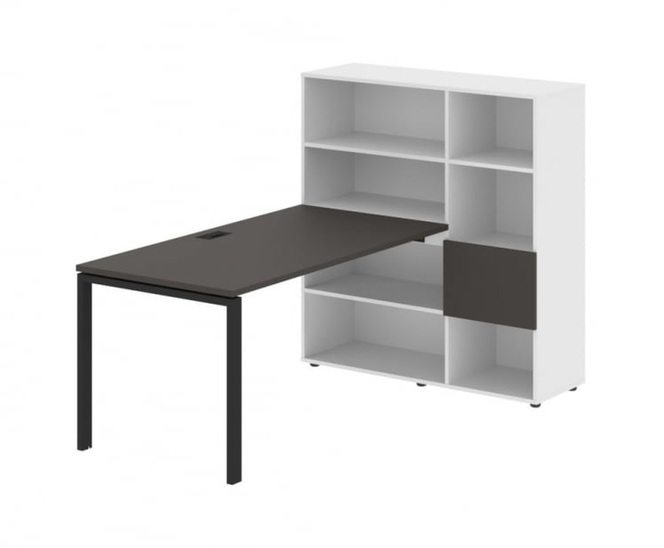 Рабочая станция EDIS EURST 1215 Мокко Черный Белый_0