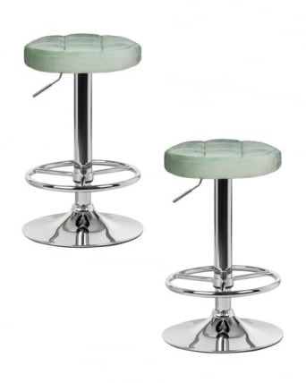 Табурет барный DOBRIN BRUNO (пудрово-мятный велюр (MJ9-87)) 2 шт_0