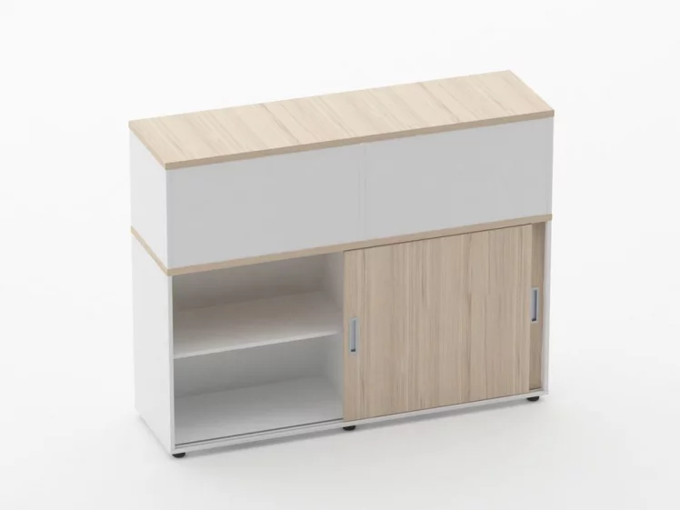 Тумба комбинированная высокая для рабочего модуля Deka 9.04.145 Туя/Белый_1