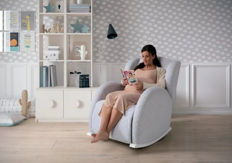 Кресло-качалка Micuna Wing Flor White/Leatherette Grey_6