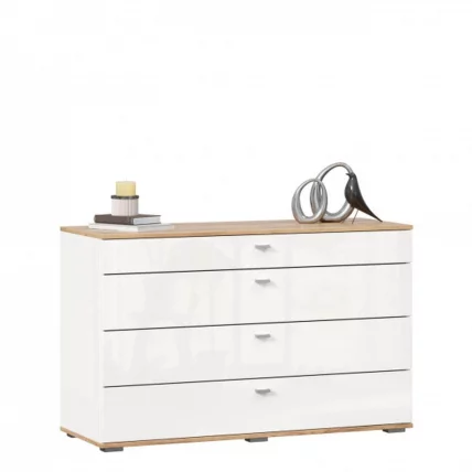 Комод 1200 с 4 ящиками Фиджи ЛД 659.050.000 Дуб Золотой Белый_2