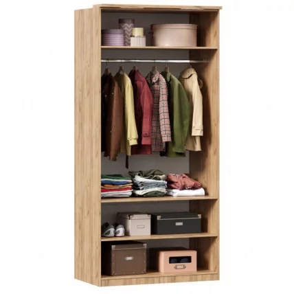 Шкаф двухстворчатый с зеркалом и декоративными накладками Фиджи ЛД 659.235.000 Дуб Золотой Антрацит_2