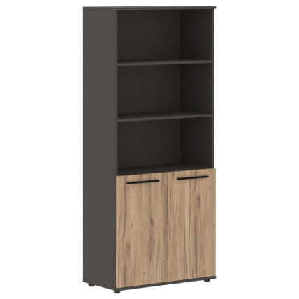 Шкаф с одним комплектом глухих малых дверей EDIS EHCS 85.5 Дуб Денвер светлый Черный Мокко_0