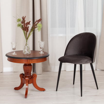 Стул MONRO (mod. 710) ткань/металл, 56х51х80 см, высота до сиденья 47 см, темно-серый barkhat 14/черный_8