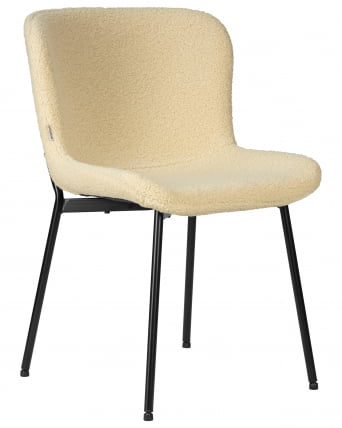 Стул обеденный DOBRIN MILO (черные ножки, кремовый букле (UF992-02))_0