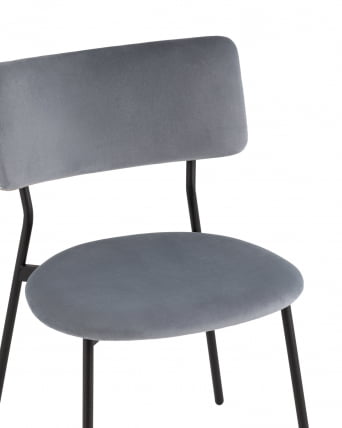 Стул Амелия велюр серо-голубой_5