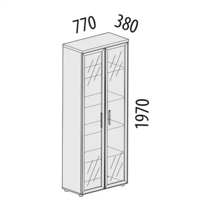 Шкаф-витрина Цезарь 21.13_1