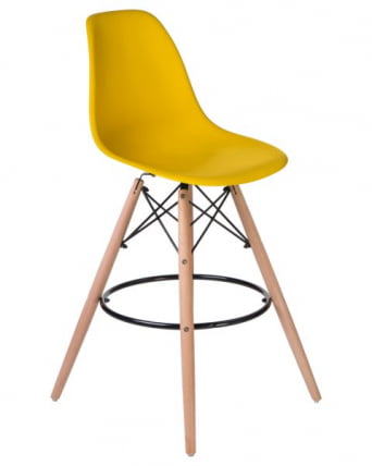 Стул барный DOBRIN DSW BAR (ножки светлый бук, цвет сиденья желтый (Y-01)) 2 шт_2