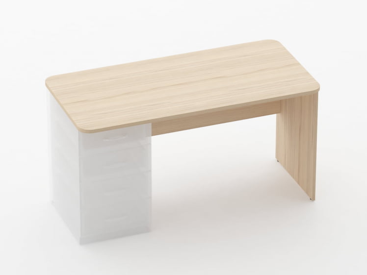 Стол прямой под встроенную тумбу Glassy 1.101.14Л Венге_0