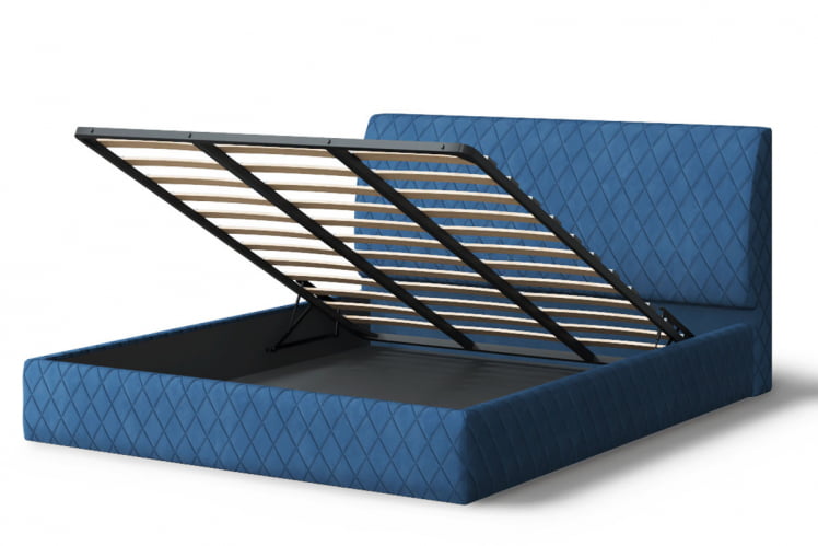 Кровать Хилтон, 2000 * 1400 мм, синий_2