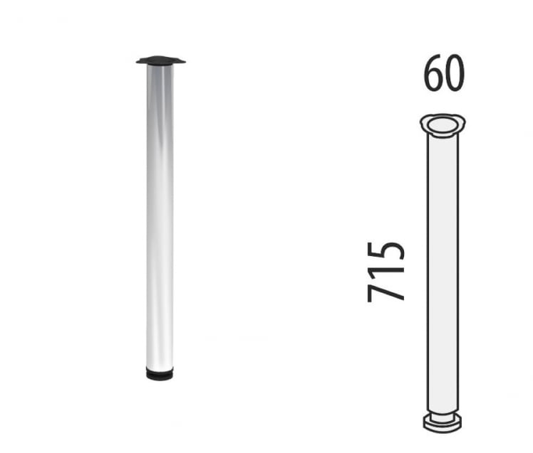 Опора для приставки ОП4 Хром_2