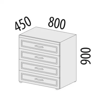 Комод Венеция 32.32 Сосна Астрид Ваниль_1