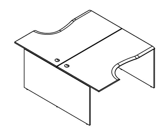 Двухместная рабочая станция W2CET 149.2 Дуб сонома_1