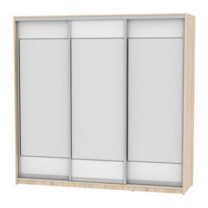 Шкаф-купе B-230х235х60-1(ДСС-Белый-D8D8D8)_0