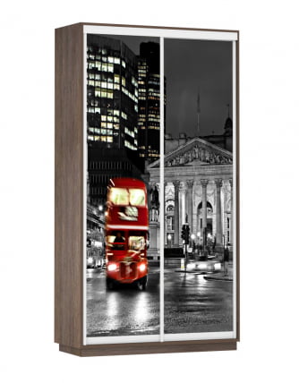 Шкаф-купе двухдверный Экспресс Дуо 1200х2400h Лондон/Венге_0