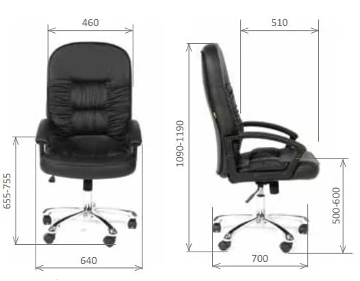 Кресло руководителя CHAIRMAN 418 PVC Черный_3