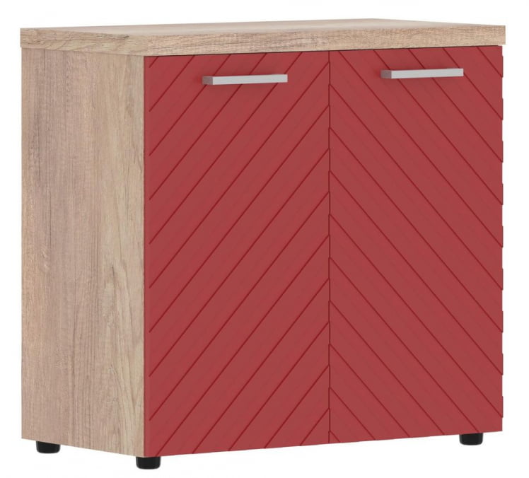 Шкаф с глухими малыми дверьми и топом Torr LUX TLLC 85.1 Дуб Каньон Красный_0