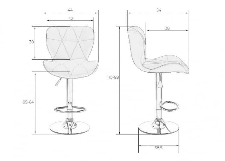 Стул барный DOBRIN BARNY BLACK (черный велюр (MJ9-101))_8
