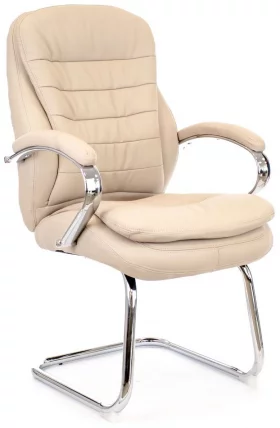 Кресло для посетителей Everprof Valencia CF Экокожа Бежевый_0