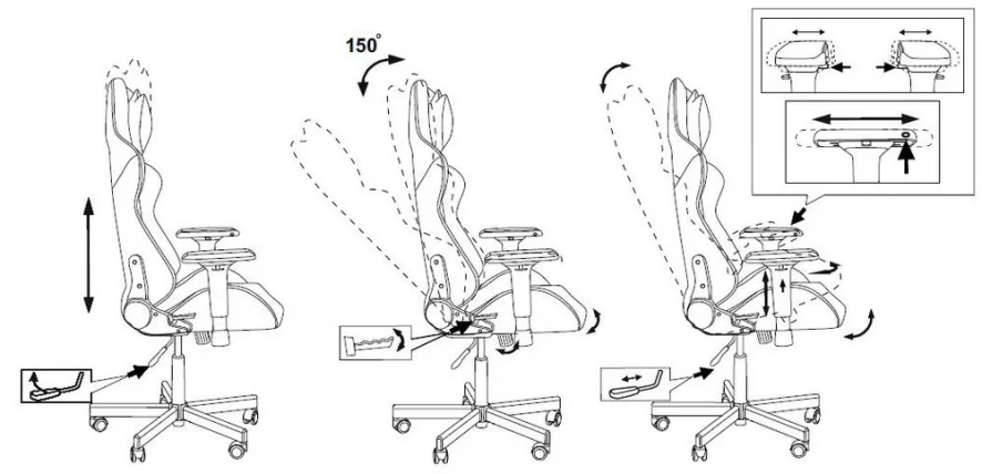 Геймерское кресло Zombie VIKING TANK RED_14