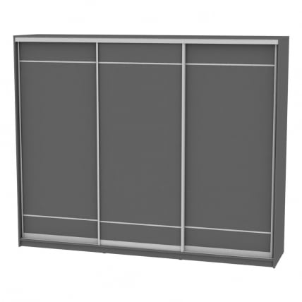 Шкаф-купе B-230х270х60-3(Графит-D7D7D7)_0