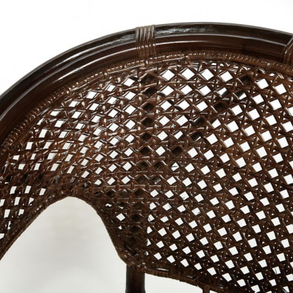 ТЕРРАСНЫЙ КОМПЛЕКТ PELANGI (стол со стеклом + 2 кресла) /без подушек/ ротанг, кресло 65х65х77см, стол диаметр 64х61см, walnut (грецкий орех)_7