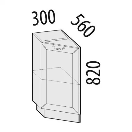 Стол кухонный торцевой (лев) Оливия 71.65_1