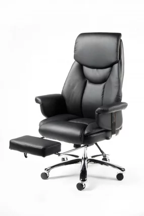 Кресло офисное Парламент H-2021-35 black leather Черный_2