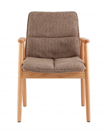 Стул обеденный Philo с деревянными ножками коричневый_1